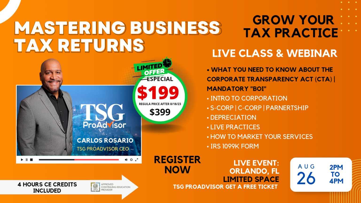 Sales Ended View event Mastering Business Tax Returns | Grow your Tax Practice