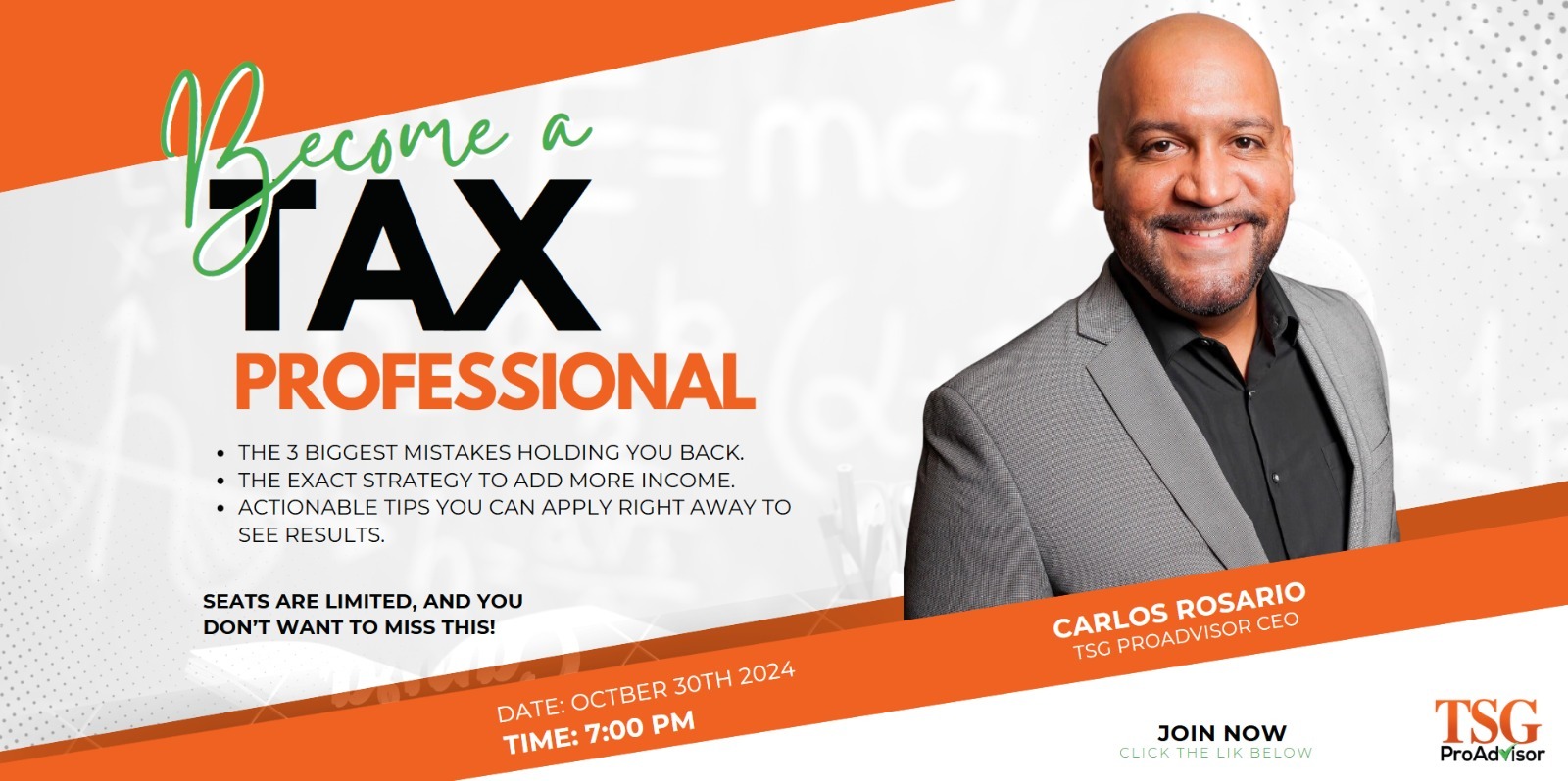 Become a Tax Pro. Last time to learn how to start in the Tax industry